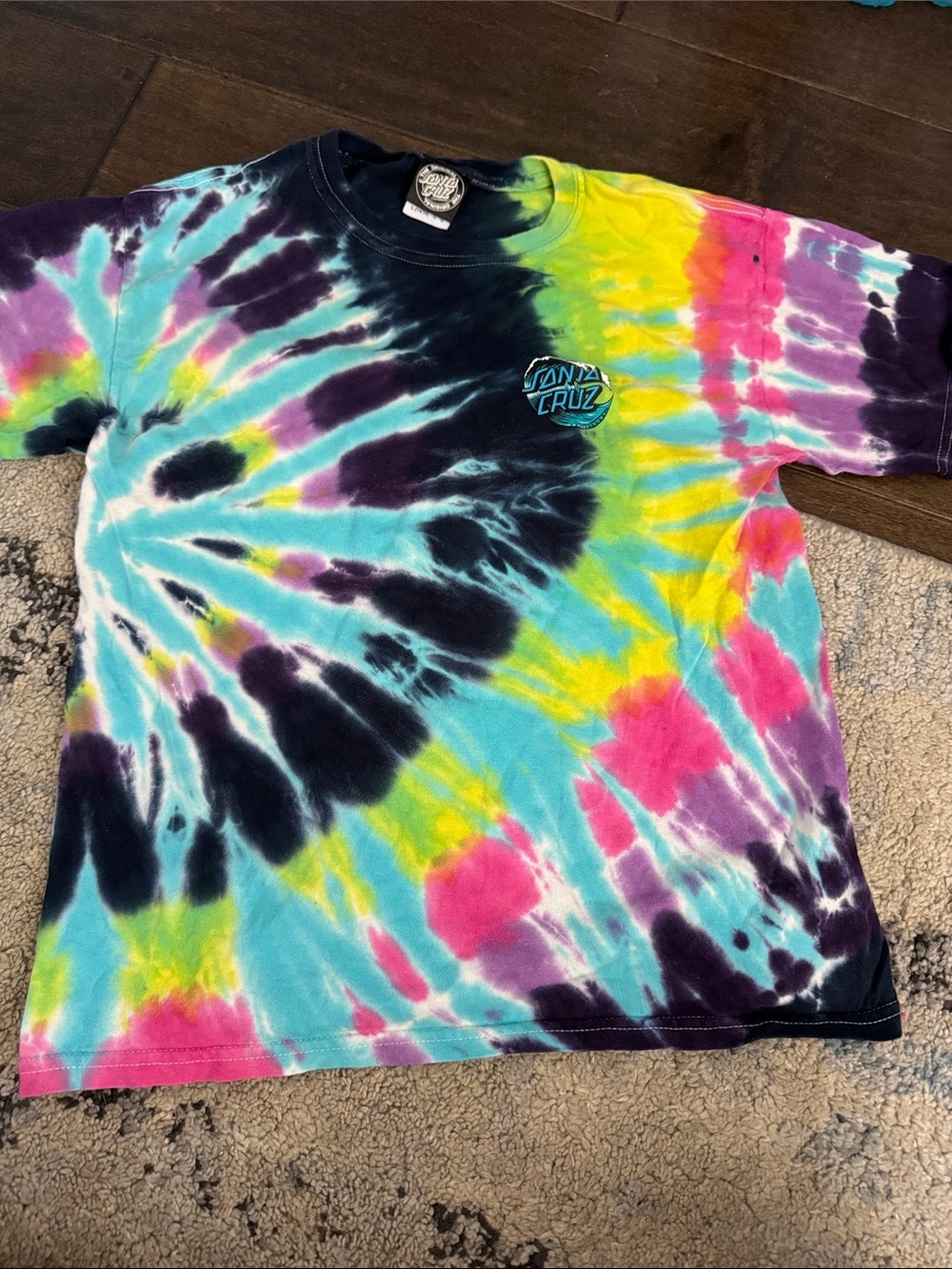 Santa Cruz Skateboards Kids' Tie-Dye Short Sleeve Tee - Multi